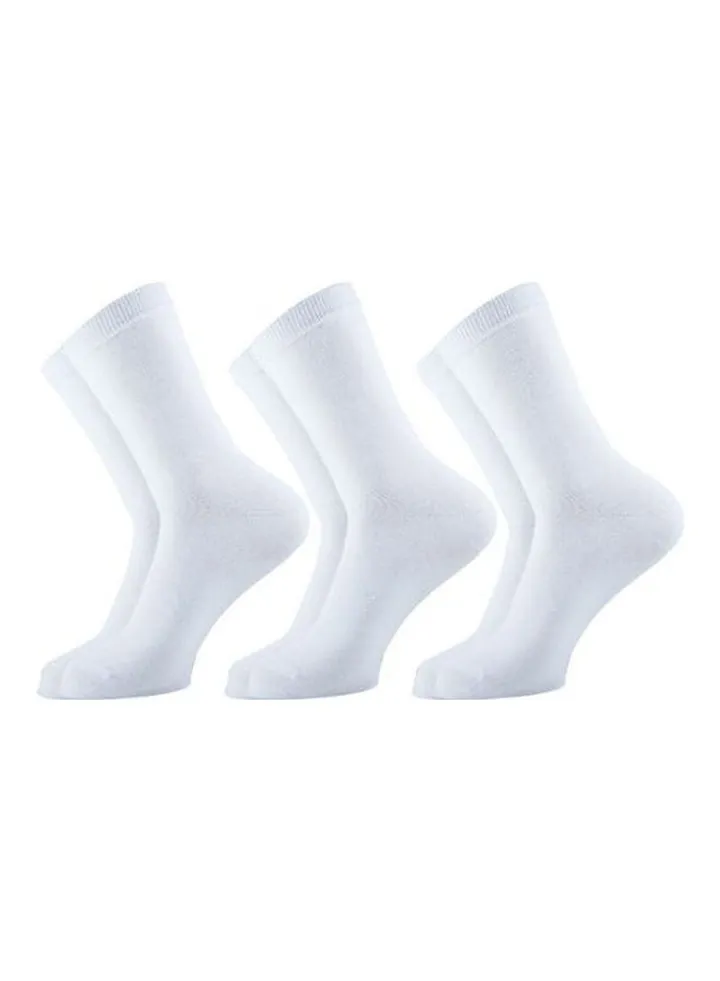 Classic Plain Socks White