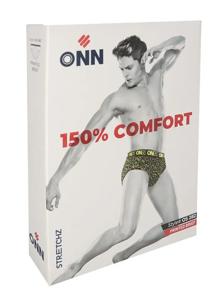 Mens Brief Printed Cotton