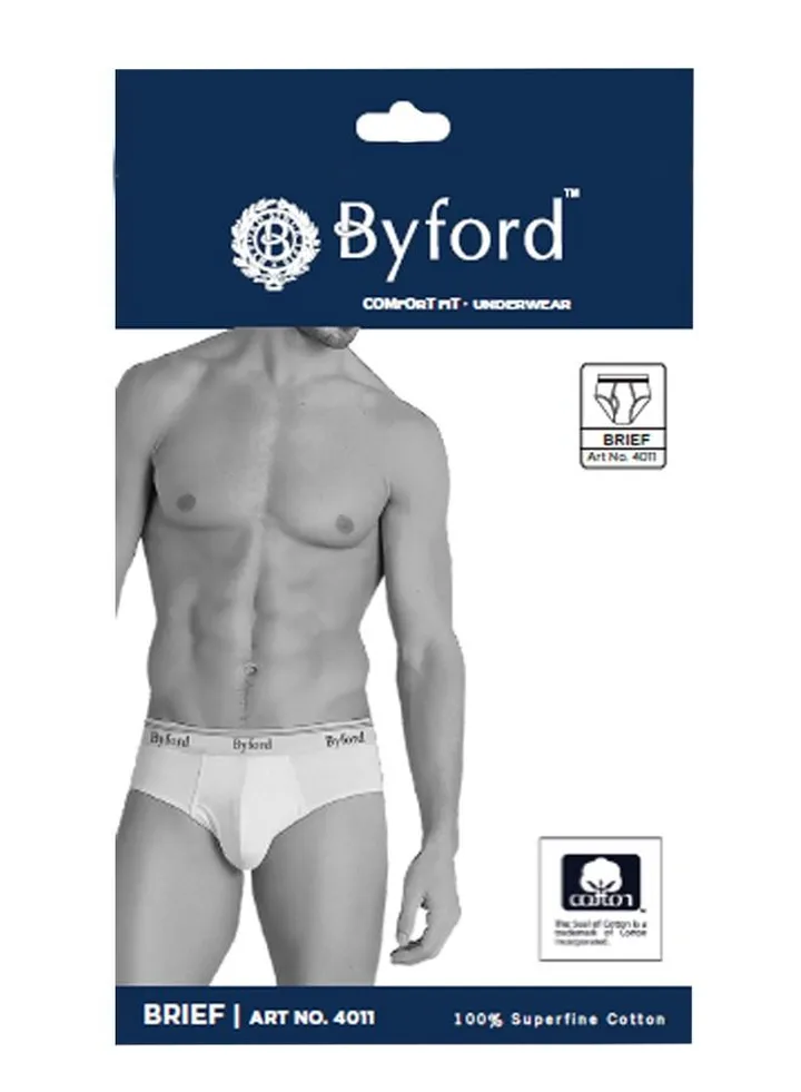 Mens Brief Cotton White