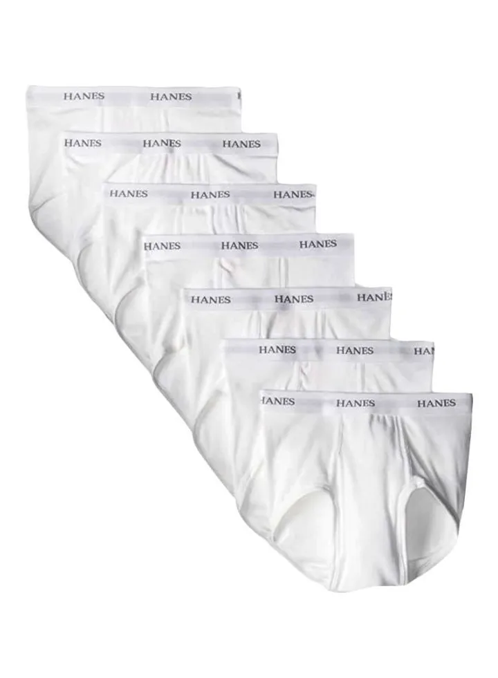 Pack Of 7 Ultimate Full-Cut Pre Shrunk Briefs White