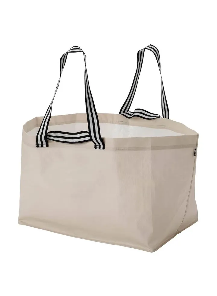 Large tote bag, light beige, 57x37x39 cm/71 l