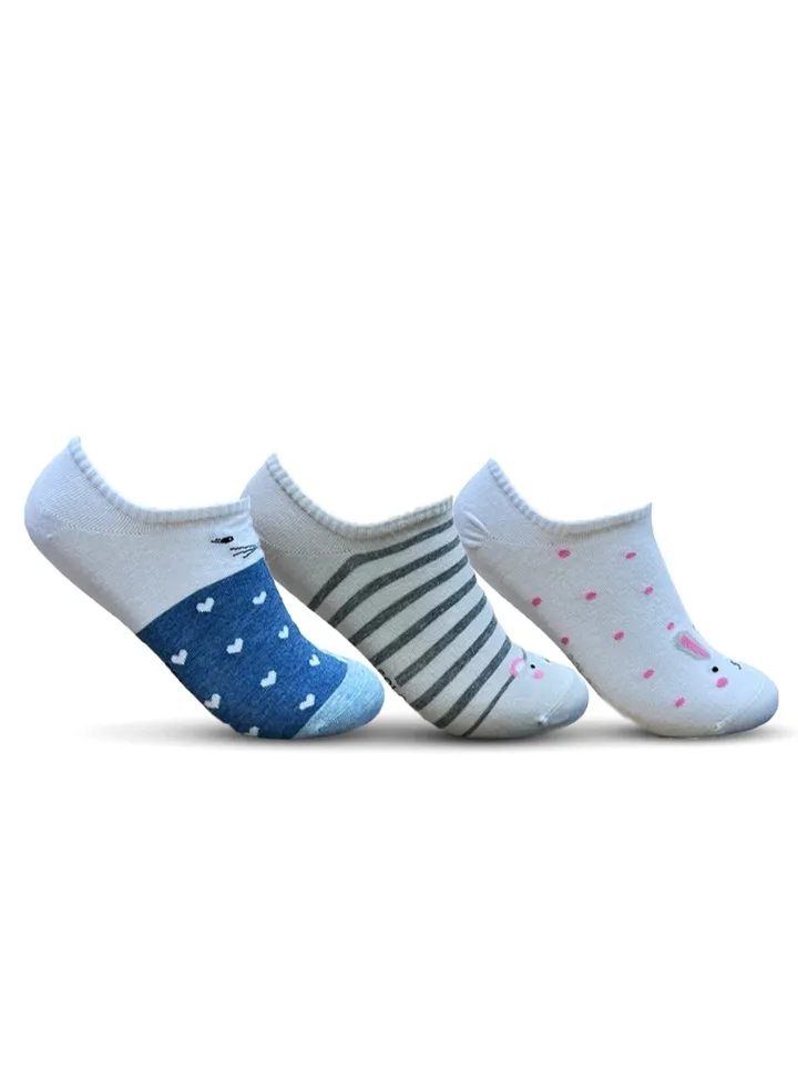 Women Low Cut Designed Pack3