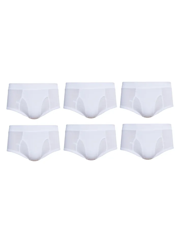 John Gladstone Mens Brief White pack of 6