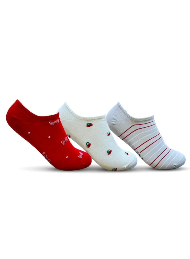 Women Low Cut Designed Pack3