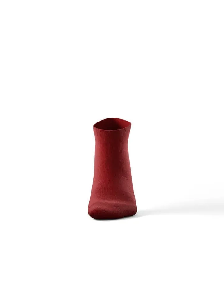 Casual Ankle Reaching Socks Burgundy