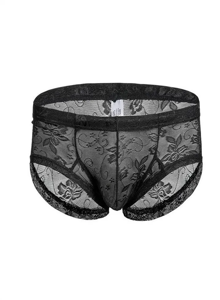 Men's Breathable Low Waist Briefs Black