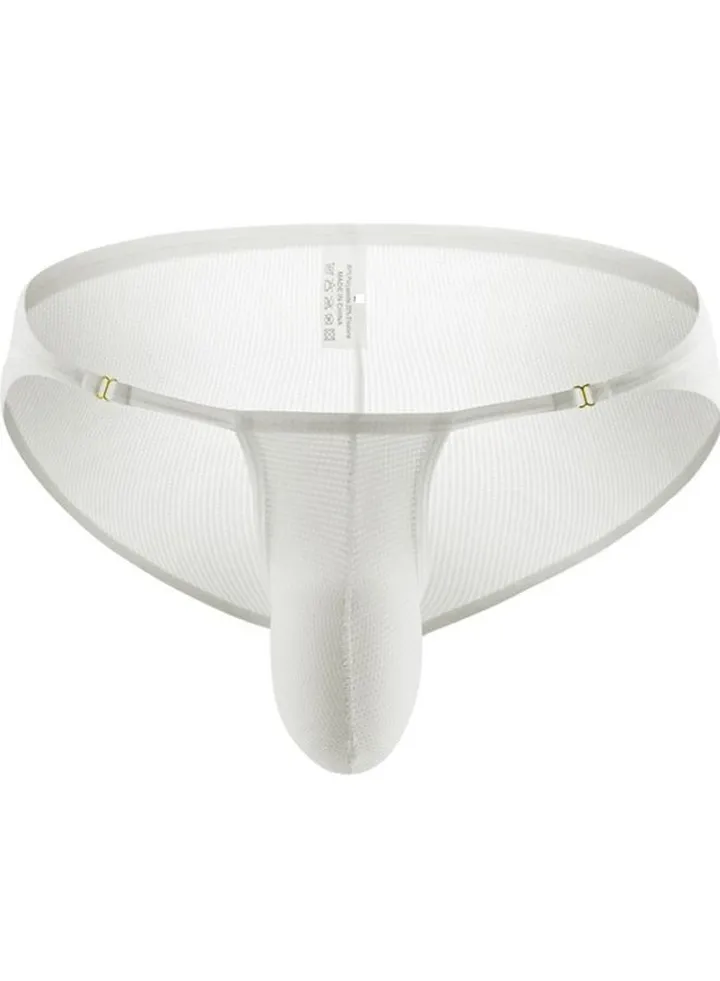 Men's Low Waist Underwear Briefs White