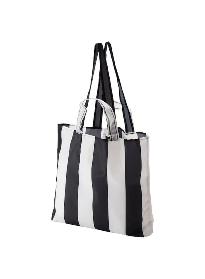 Carrier bag, striped/berorex white, 45x36 cm