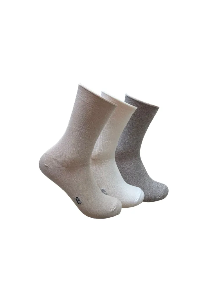 Solo ISABELLA Classic Long Pack Of 3 Socks For Women