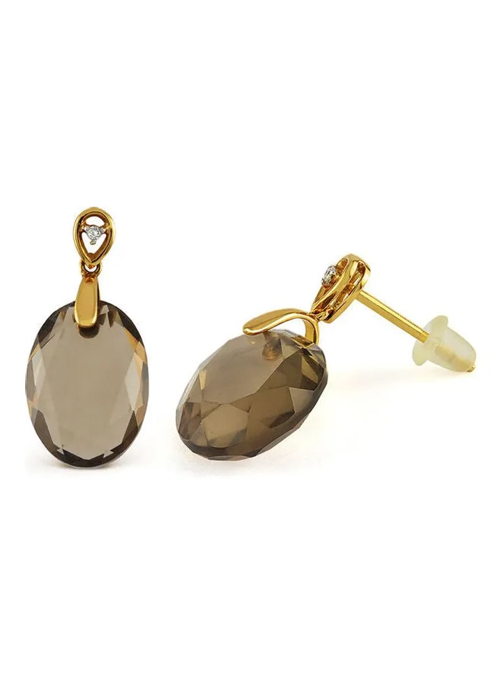 Topaz And Diamond Earrings