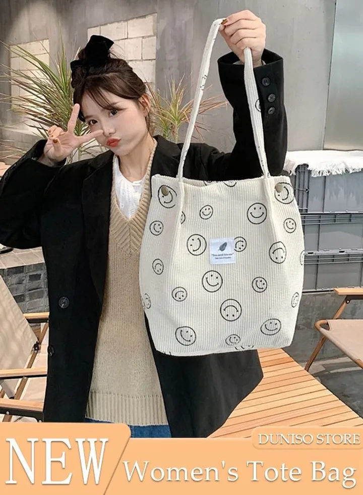 Women's Shoulder Tote Bag Canvas Handbag For Women Large Capacity Bucket Bag Fashionable Travel Messenger Shoulder Bag for Ladies Girls College Students