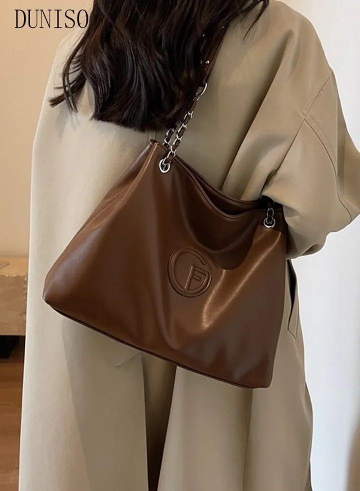 Women's Shoulder Tote Bag Faux Leather Handbag for Women Large Capacity Messenger Fashionable Travel Crossbody Bag for Ladies Girls College Students