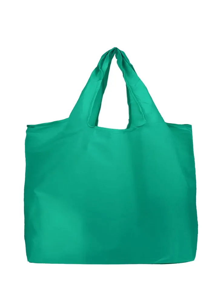 Grocery Bags, Heavy Duty Reusable Foldable Groceries Tote Bag, Portable and Folding Shopping Bag with Elastic Band to Tie, Waterproof, Washable Tote Bags, Long Handle, Large Bulk, 2 Pack (grass green)