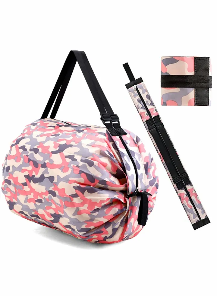 Grocery Shopping Bags, Reusable Tote Bag Foldable Grocery Bags Heavy Duty Shopping Tote, Shopping Bag Large with Zip for Grocery Shopping Picnic Camping Gym