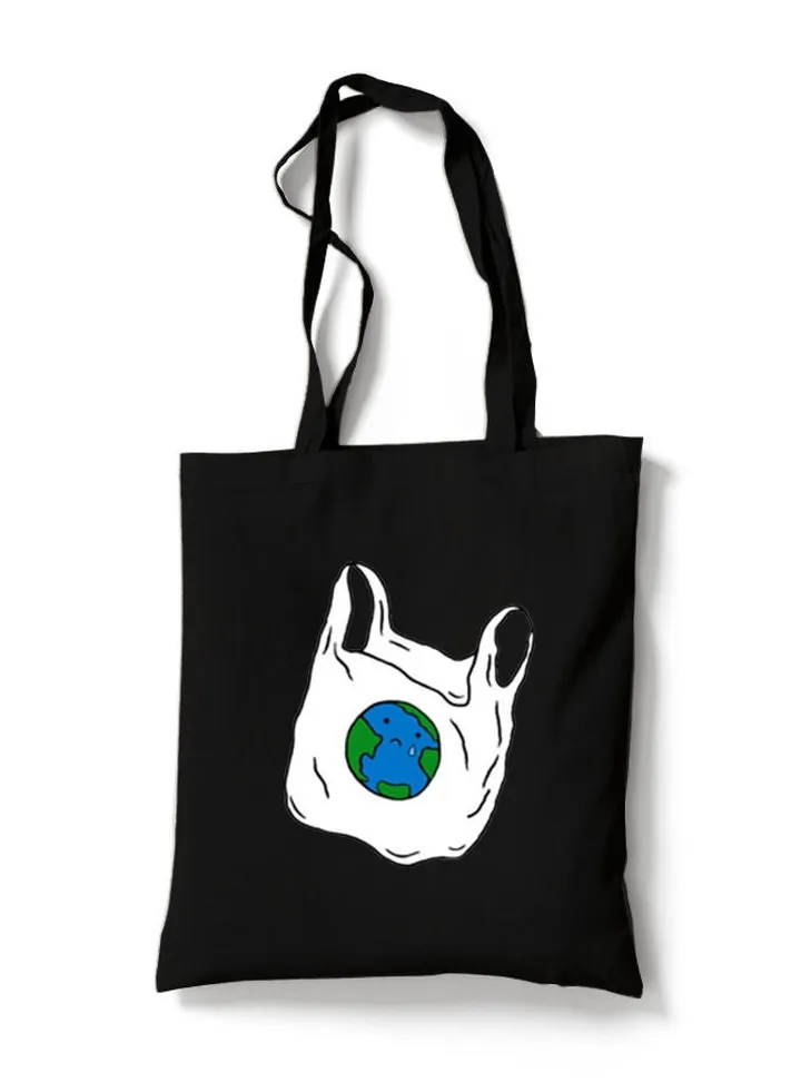 Reusable Eco-Friendly Black Cotton Canvas Tote Bag/ Shopping/ Shoulder Bag No Plastic