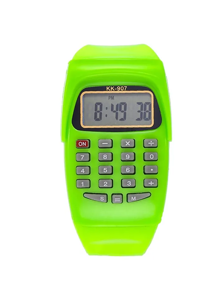 kids_unisex Rubber Strap Digital Calculator Wristwatch 28740237A