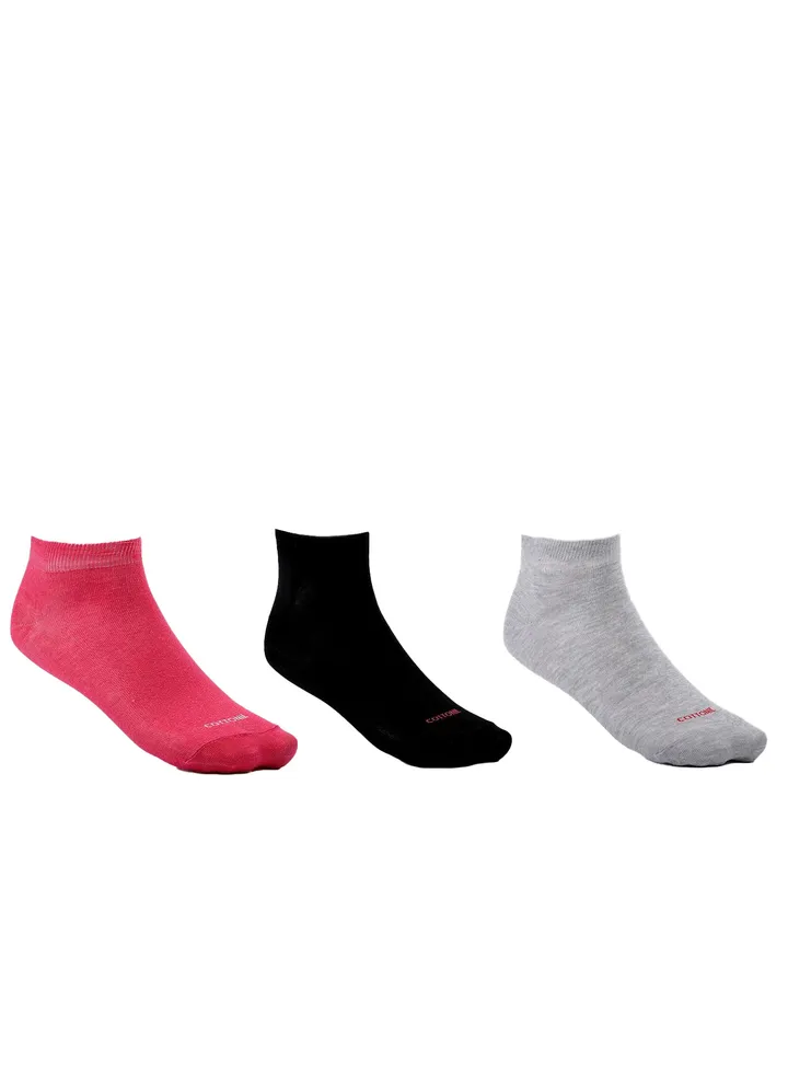 Bundle Of (3) Ankle Socks For Women
