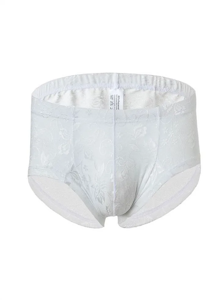 Men's Breathable Low Waist Briefs White