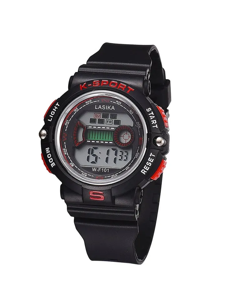 kids_unisex Rubber Digital Wrist Watch XR3634-BK-GN