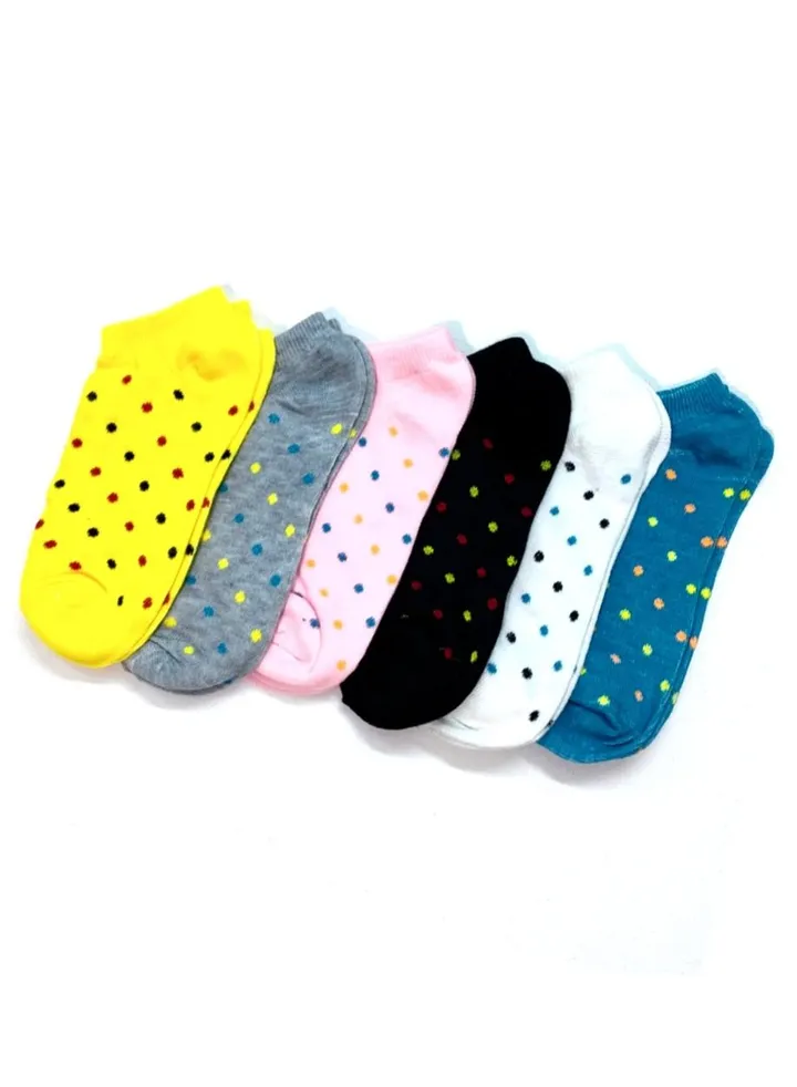 Bundle of 6 multicolor low cut sport women socks