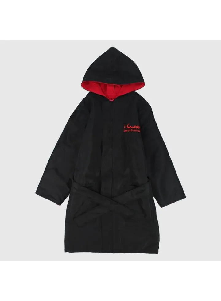 Black Waterproof Swim Robe