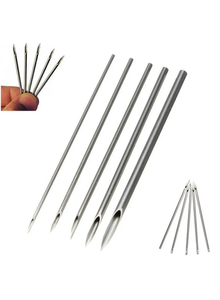 Piercing Needles 100pcs Piercing Needles Assorted Stainless Steel Ear Nose Piercing Needles Piercing Supplies Ear Nose Piercing Kit Piercing Tool