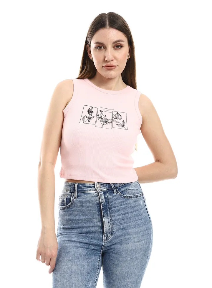 Red Cotton,Women's Cotton Crop Top, Comfortable & Stylish-rose