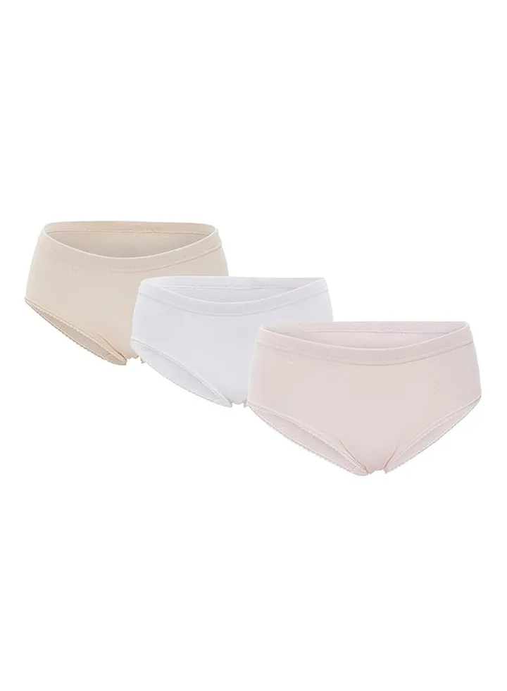 Pack Of 3 Cotton Briefs BY1701LC Skin/Light Pink/White
