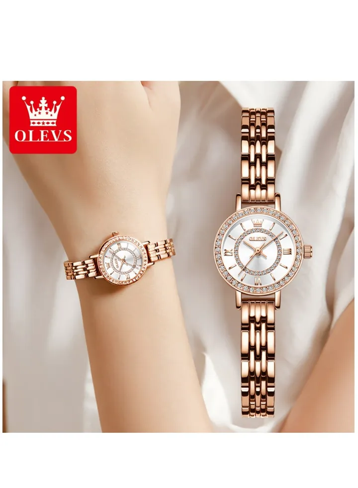 Watches for Women Fashion Stainless Steel Water Resistant Watch Gold 5508