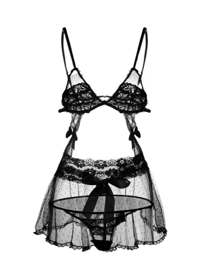 Upmarket Lace Lingerie Black