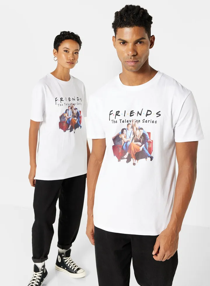 Unisex FRIENDS Graphic T-Shirt White