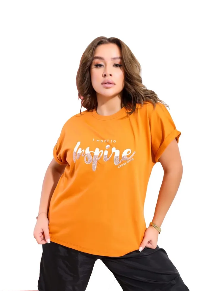 "Printed half sleeve T-shirt "
