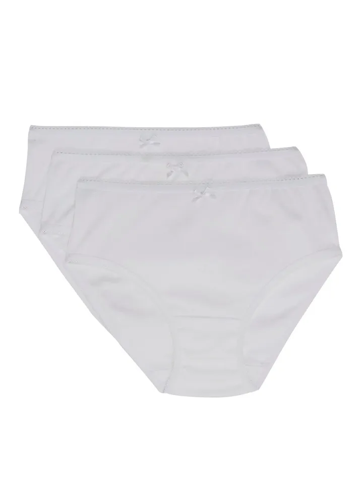 3 Piece Cotton Briefs White