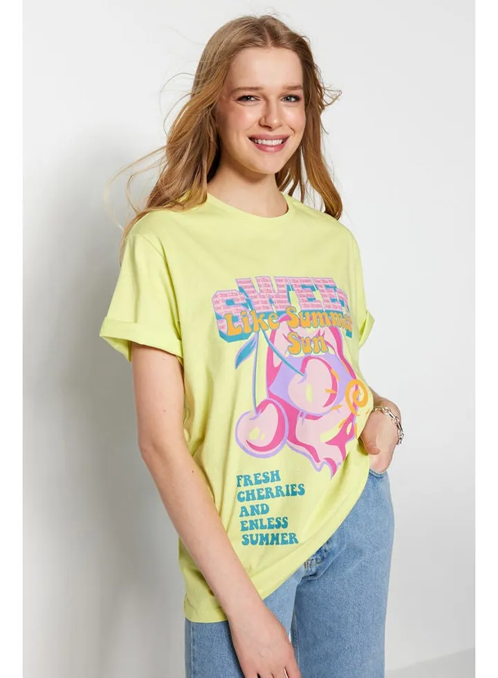 Woman T-Shirt Lime