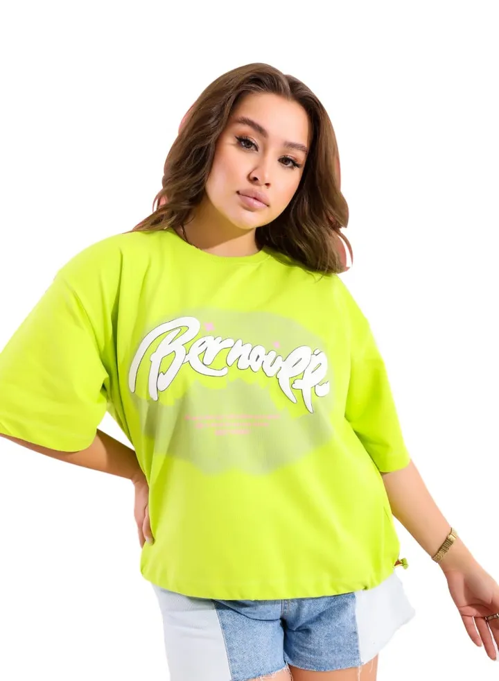 "Printed half sleeve T-shirt "