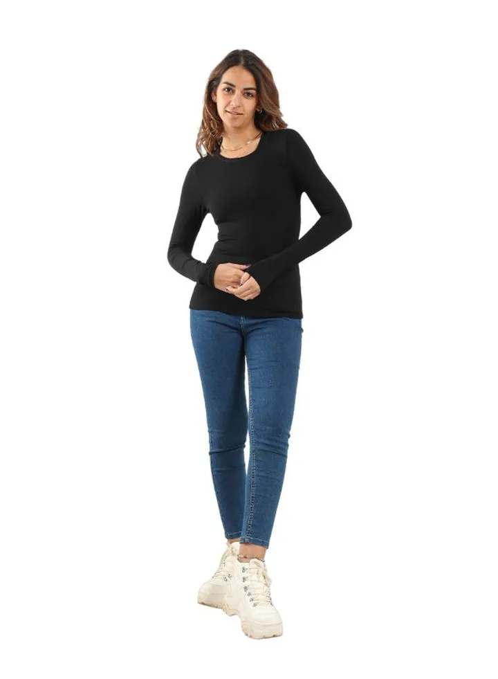 Cotton Round Neck Top