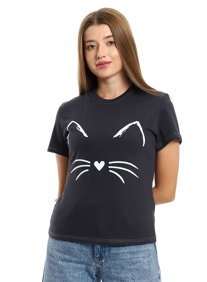 Cotton Printed T-Shirt For Women