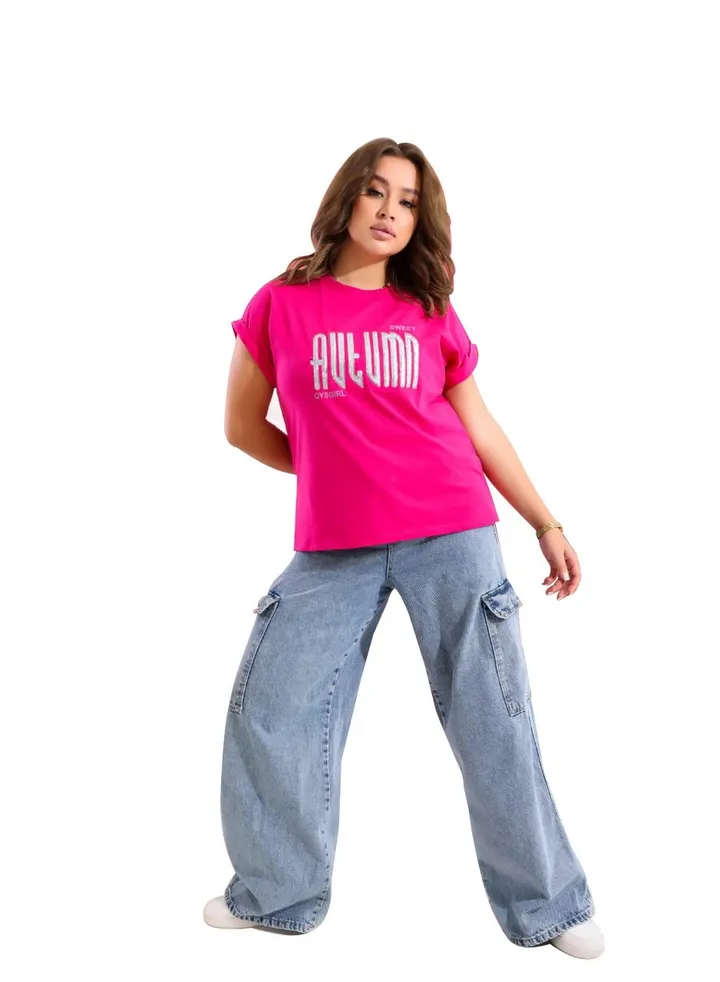 "Printed half sleeve T-shirt "