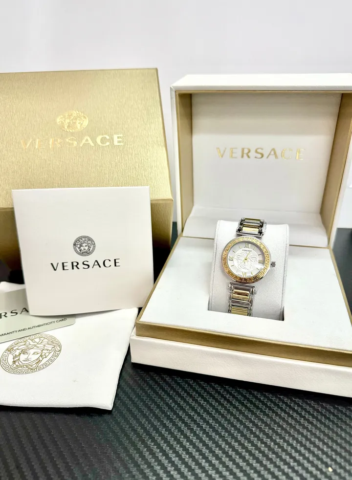 Versace Watches Women's Quartz Watches Medusa Waterproof Fashion Versatile Casual Women's Watches