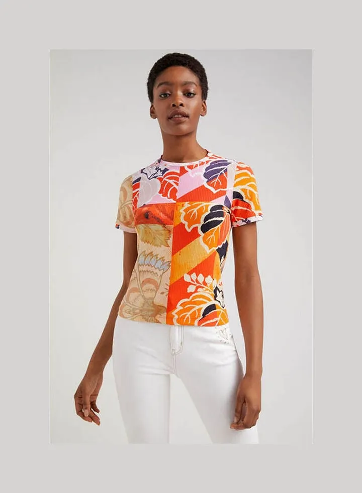 M. Christian Lacroix Ribbed T-Shirt Multicolor