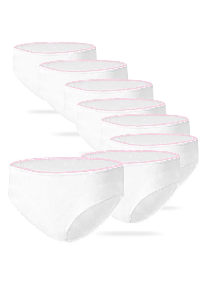 Disposable Cotton Briefs for Women, Lightweight Soft Breathable Individually Wraped Underwear for Travel Hospital Business Trips Menstruation Puerperium Pregnancy, 30 Pcs - L Size