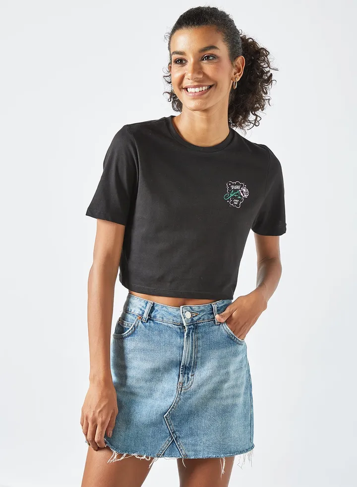 Petals T-Shirt Black