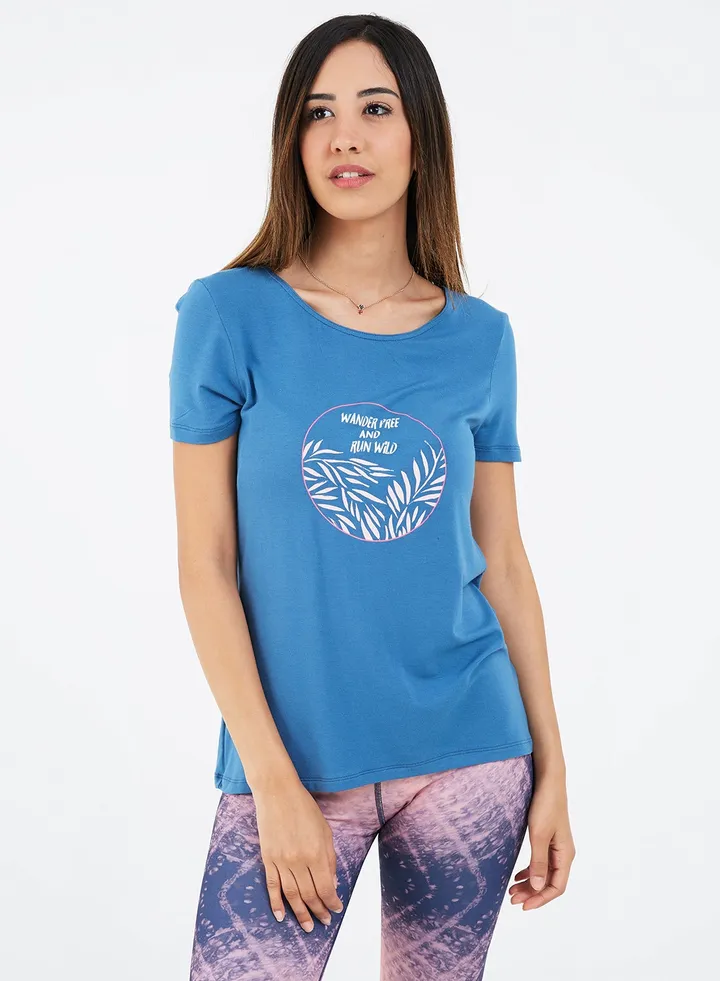 Printed T-shirt Navy