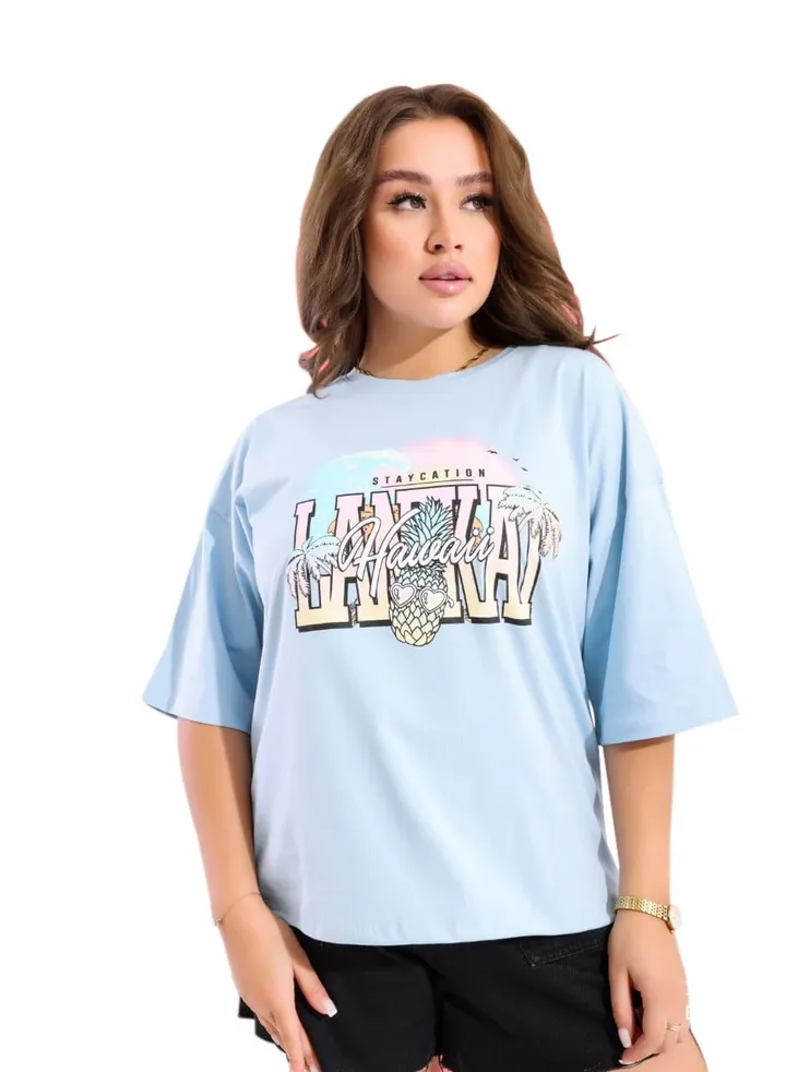 "Printed half sleeve T-shirt "