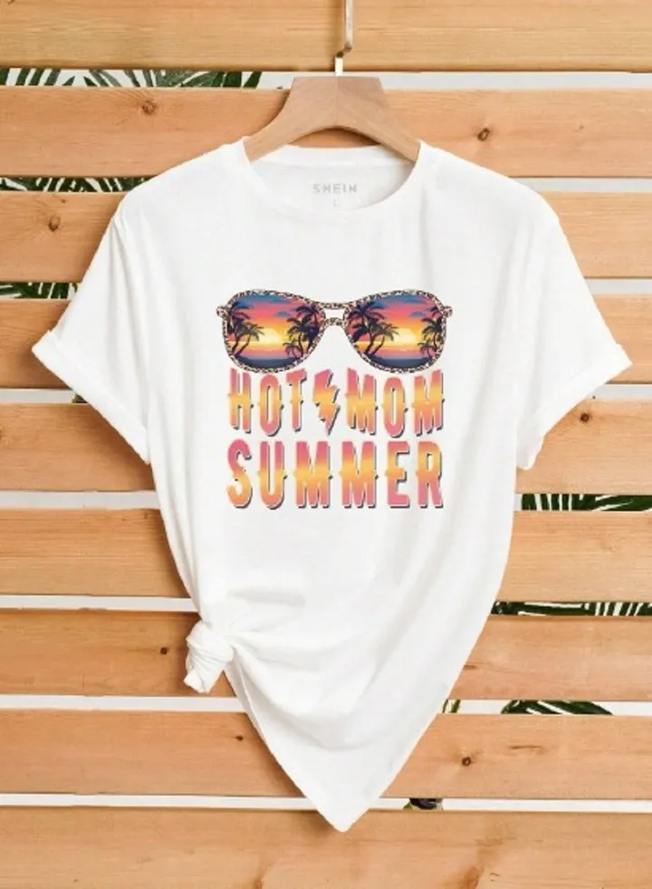 shein white tshirt printed woman