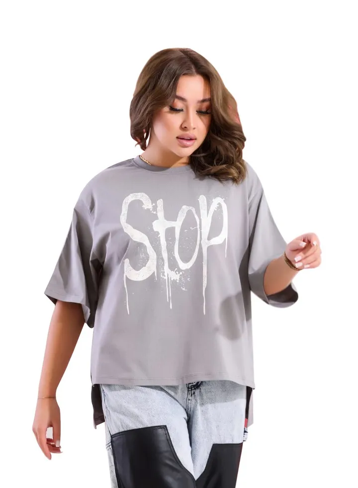 "Printed half sleeve T-shirt "