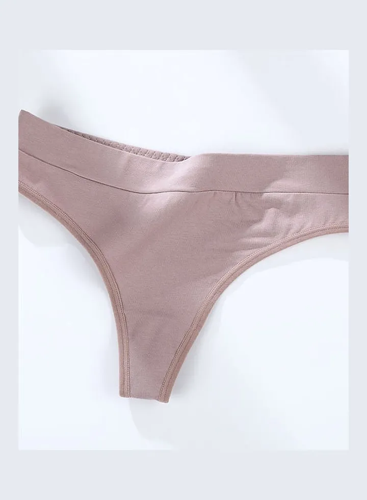 Cotton G-string Seamless Breathable High Elasticity Briefs Panties Khaki