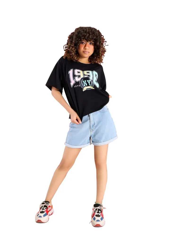 "Printed half sleeve T-shirt "