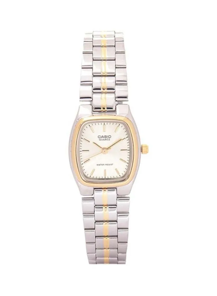 Women's Water Resistant Analog Watch LTP-1169G-9ARDF - 37 mm - Silver/Gold 