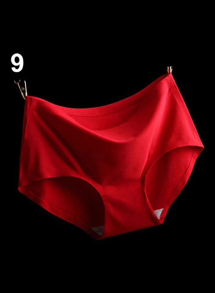Comfortable Ultra-Thin Seamless Briefs Underwear Red
